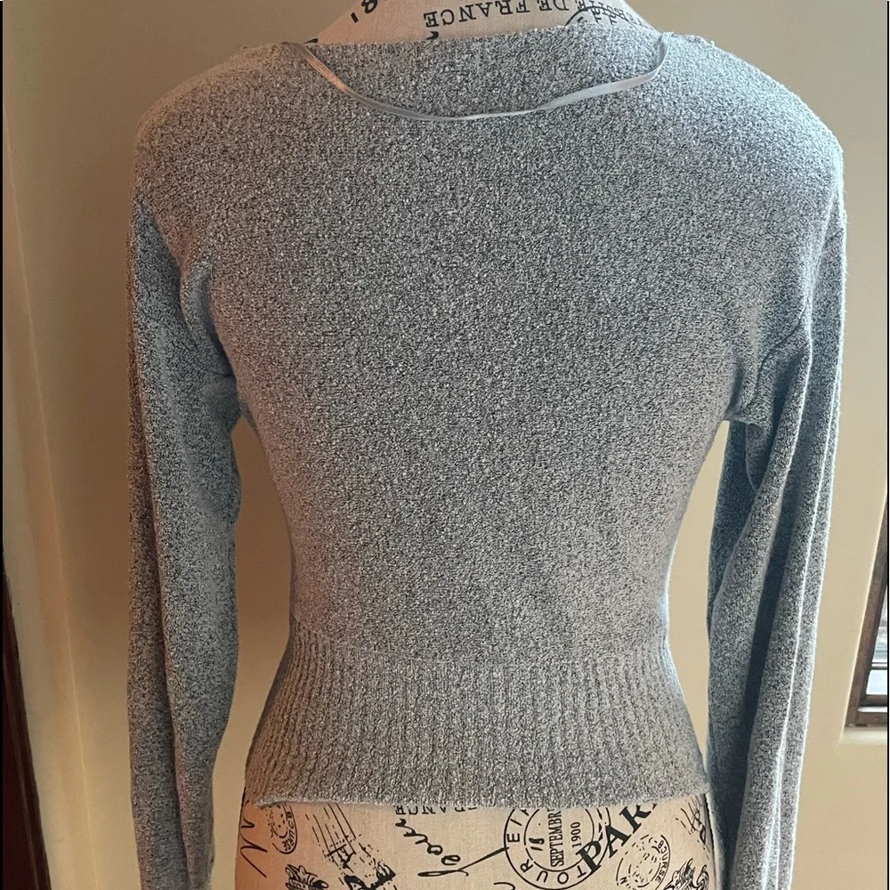 Grey pullover sweater.  Size small. Long sleeve.  Crew neckline. - Picture 3 of 3